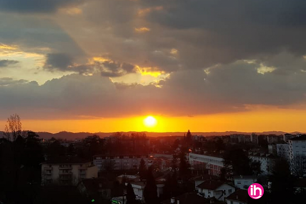 Coucher du soleil visible du balcon