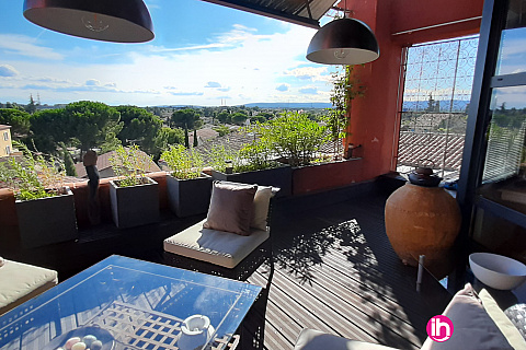 Location de meublé : Montpellier Appartement  avec terrasse parking privé à Fabregues