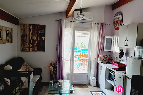 Location de meublé : Cruas 15 min : studio 1 personne - terrasse / parking, Montélimar