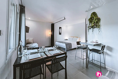 Location de meublé : LAVEYRON 1 / studio équipé 3 pers, jardin,parking