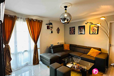 Location de meublé : Vitry sur seine  appartement  2 chambres avec parking dans la residence.