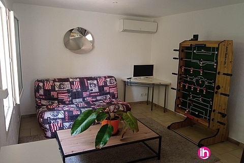 Location de meublé : CRUAS : appartement 3 pers - 2 chbres, terrasse, clim - Le Teil